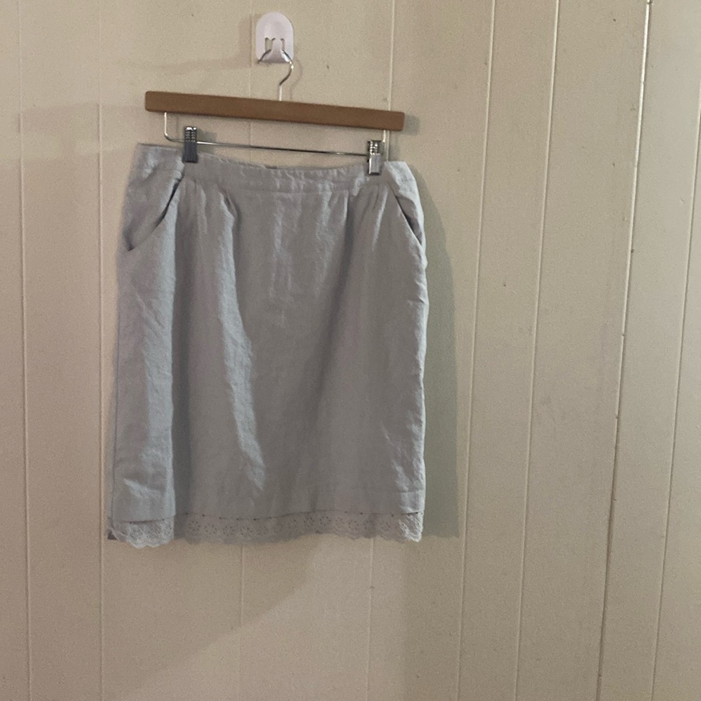 Vintage linen blend skirt